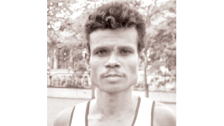 K. A. Karunaratne – first Sri Lankan to win a marathon in Europe