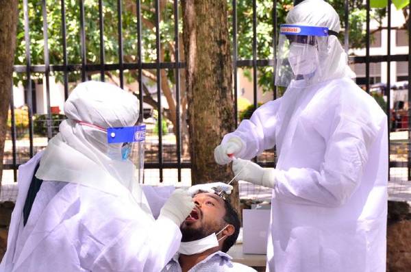 PCR tests at Sugathadasa Stadium