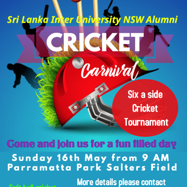 Sri Lanka Inter University NSW Alumni Cricket Carnival - 6-a-side Cricket tournament - 16 May 2021 (Sydney event)