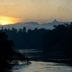 Sunrise over the Sri Pada mountain
