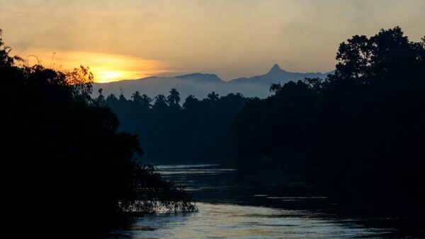 Sunrise over the Sri Pada mountain