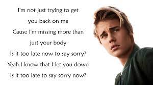 Justin Bieber – Sorry (Lyrics)