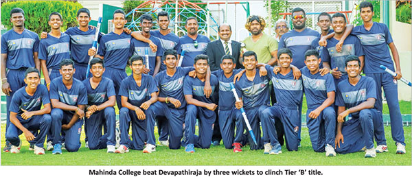 Mahinda win Division I Tier ‘B’ cricket title