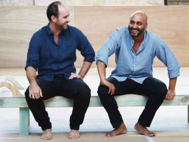 Belvoir’s Eamon Flack and playwright S. Shakthidaran –Pic Hollie adams