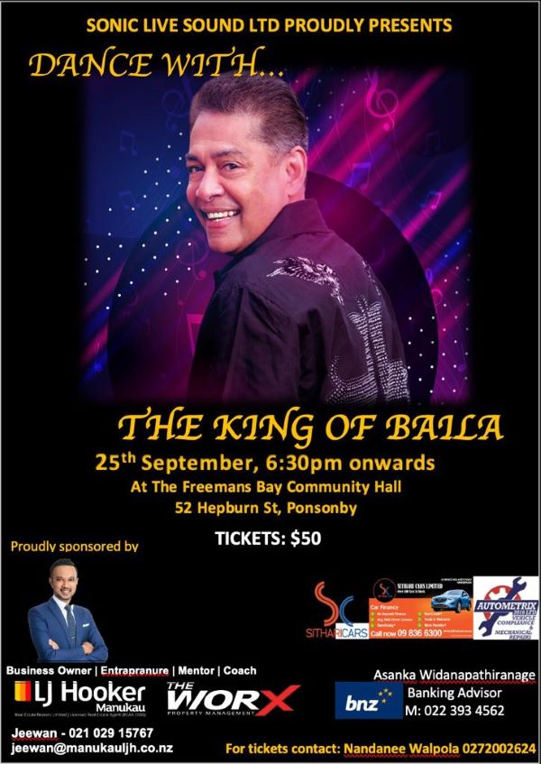 Dance with the King of Baila ( Auckland, New Zealand event) - 25th September 2021