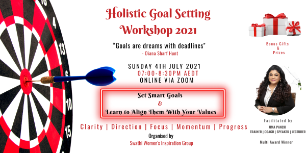 Holistic Goal-Setting Workshop at Swathi Women's Inspiration Group – by Uma Panch