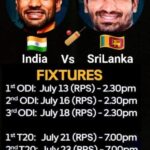 India vs Sri Lanka ODI and T20 fixtures - July 2021 tour