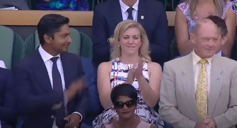 Kumar Sangakkara – amongst Royal Box guests at Wimbledon Centre Court
