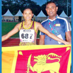 Nimali Liyanarachchi with Coach Sujith Abeysekera