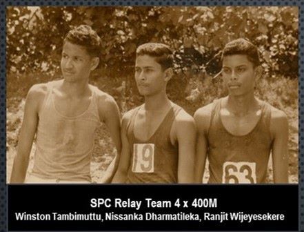WINSTON TAMBIMUTTU - ONE OF THREE PETERITE ATHLETES FROM THE FIFTIES WHO WON NATIONAL HONOURS