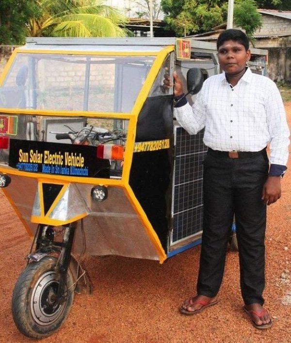 Sri Lankan Teenager Builds Solar-Powered Tuk-Tuk