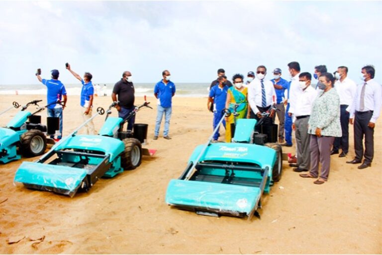 Lanka receives beach cleaning machinery to end plastic waste