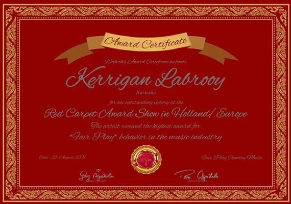 Kerrigan La-Brooy wins Lifetime Award 2