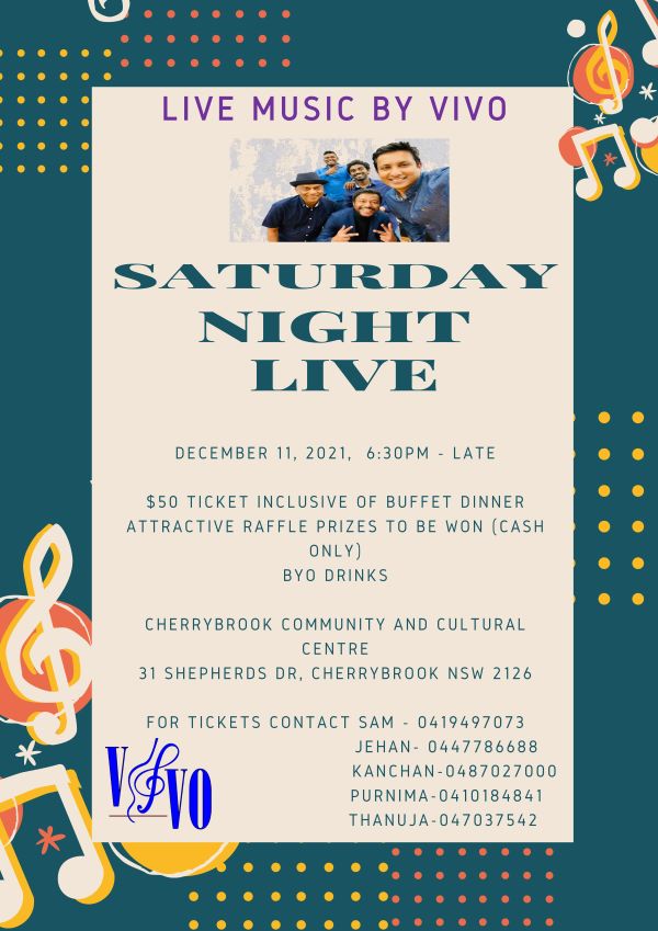 Saturday Night Live (11th December 2021 – Sydney) – Music by Vivo