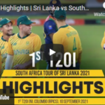 Sri Lanka vs South Africa T20 September