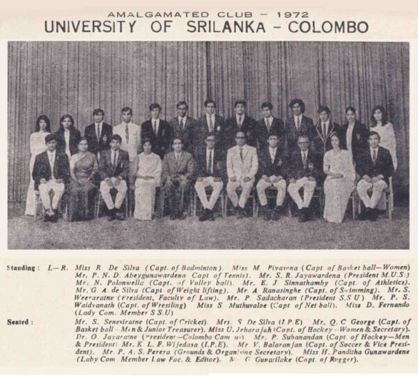 UNIVERSITY COLOURS – 1972