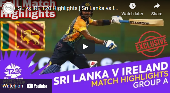 sri lanka vs ireland T20 worldcup