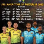 Sri Lanka Tour of Australia 2022