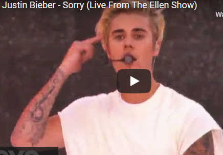 Justin Bieber – Sorry (Live From The Ellen Show)