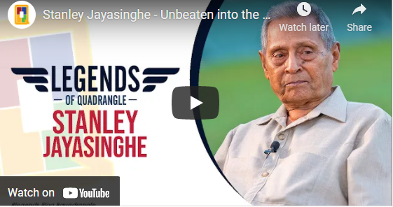 Watch “Stanley Jayasinghe – Unbeaten into the 90’s” on YouTube