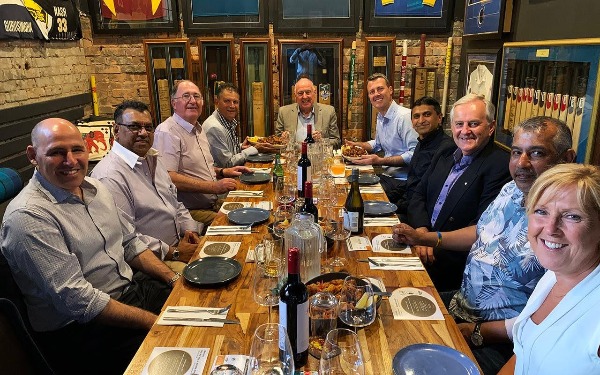 Cricket Australia CEO Nick Hockley joins Cricket officials for dinner at Upali’s in Melbourne – by Johann Dias Jayasinha