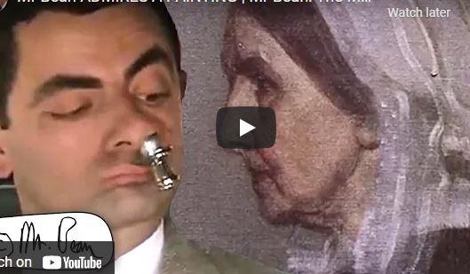 Mr Bean ADMIRES A PAINTING
