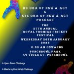 Royal-Thomian Cricket Festival 2022