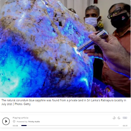 Sri Lanka Is Looking To Sell ‘Queen of Asia’, Its 310-Kg Blue Sapphire, If The Buyer Pays Over US$100 Mn By ABP News Bureau