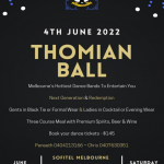 Thomian Ball – 4th June 2022 – Melbourne event