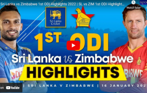 Sri Lanka vs Zimbabwe 1st ODI Cricket Highlights 16 January 2022