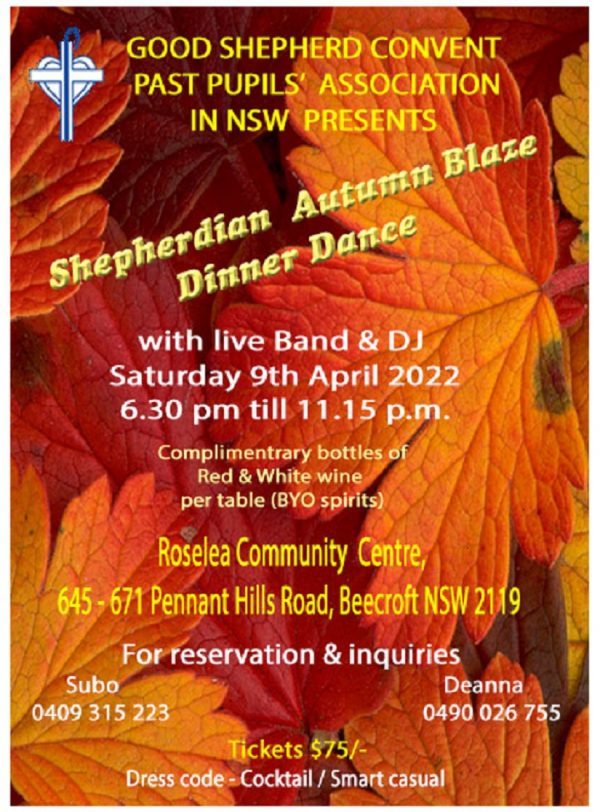 Good Shepherd Convent Past Pupil's Association In NSW Presents