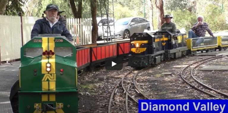 Lots of miniature trains! The Diamond Valley Railway, Eltham, Australia