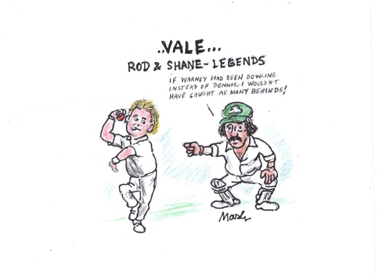 Tribute to Rod Marsh & Shane Warne – eLanka Cartoons by Max Gerreyn
