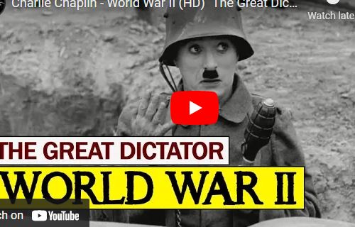 Charlie Chaplin – World War II (HD) “The Great Dictator”