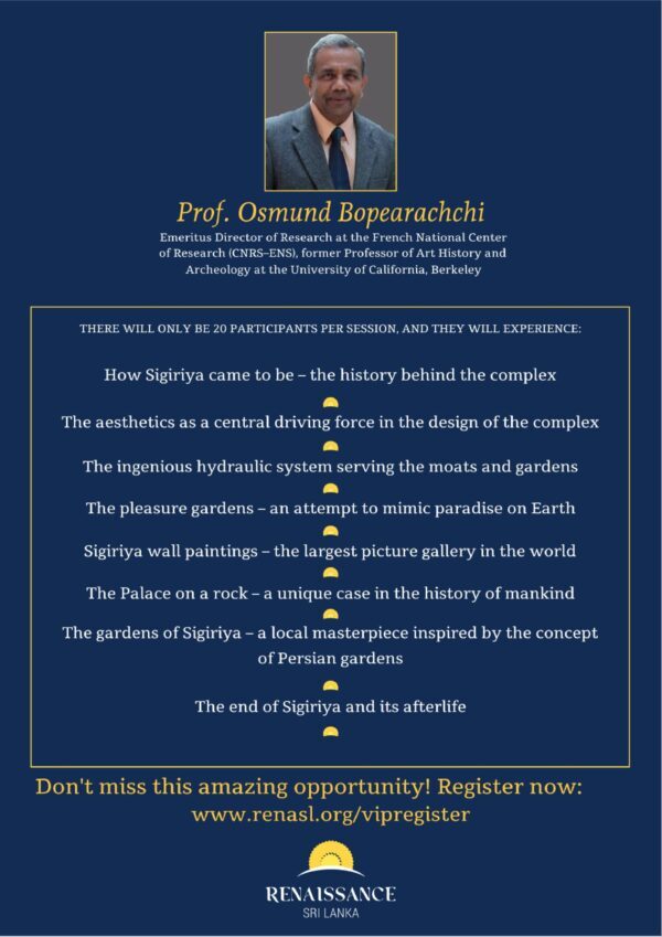 Invitation to an exclusive event with Prof. Osmund Bopearachchi