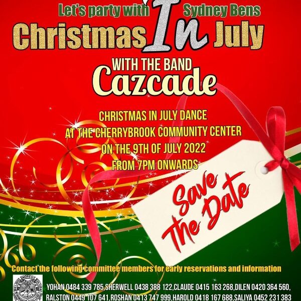 Let's party with Sydney Bens - Christmas in July with the Band Cazcade (Sydney event)