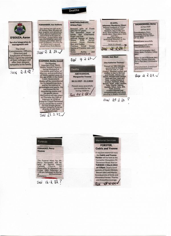 Obituaries – February