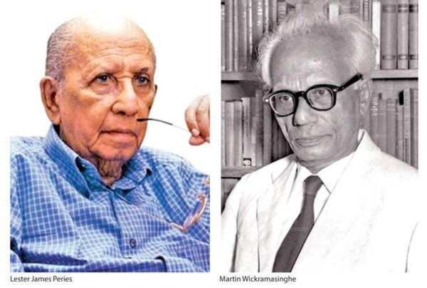 Lester James Peries and Martin Wickramasinghe