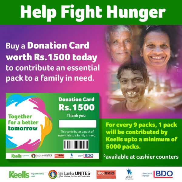 Together for a better tomorrow – A community support initiative by Keells Supermarkets