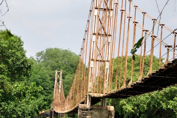 Kunchikulam Suspension Bridge - rare structure in the wilderness - By Arundathie Abeysinghe