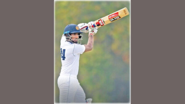 Nishan Madushka in action at Kent game