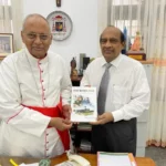 PRESENTING MY BOOK, THE EXTRA MILE TO HIS EMINENCE MALCOLM CARDINAL RANJITH