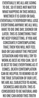 Remain calm, accept things as they come ‘Remember, we all die’ - By SAMANGIE WETTIMUNY