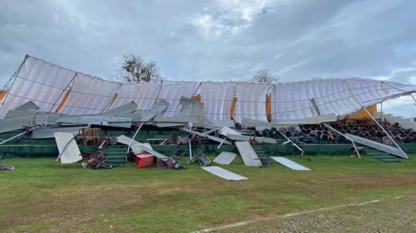 Cricket grandstand collapses during first Sri Lanka-Australia test in Galle