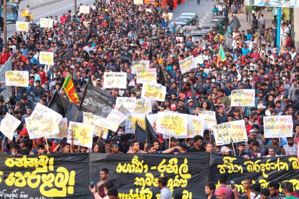As Sri Lanka faces bankruptcy, police impose curfew before mass protest - ByBharatha Mallawarachi