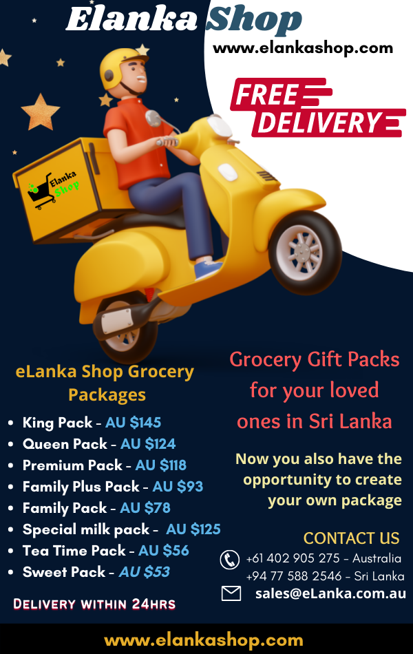 eLanka Shop superposes 120 grocery packs distributed to families and loved ones in Sri lanka within a few weeks – by Des Kelly