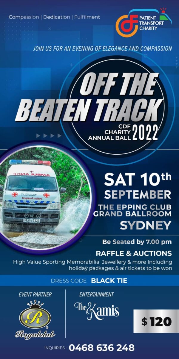 Off the Beaten Track CDF Charity Ball 2022 Saturday 10th September