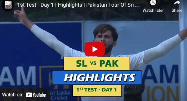 Watch Cricket Highlights of 1st Test, SriLanka vs Pakistan at Galle, July 16 – 20, 2022
