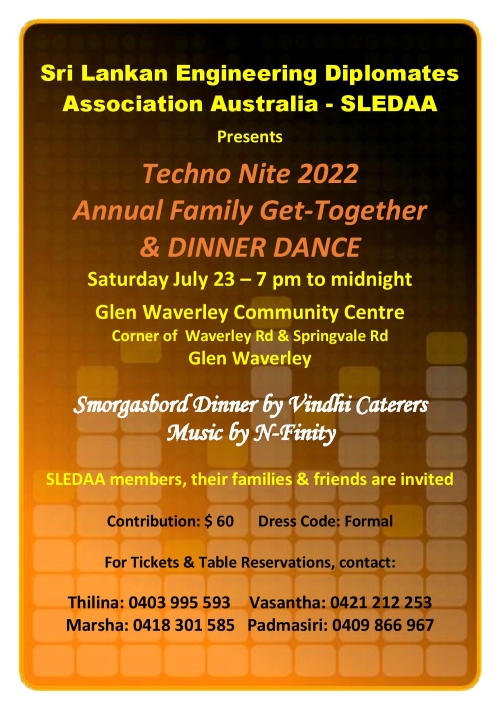 Sri Lankan Engineering Diplomates Association Australia - SLEDAA