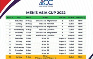 Asia Cup schedule announced